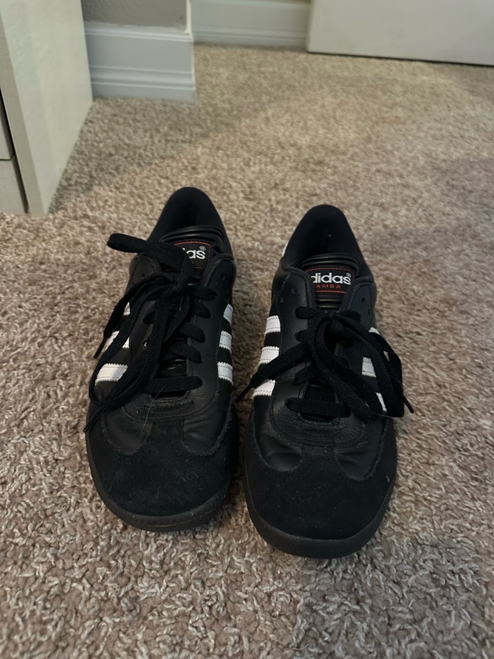 Adidas Samba kids Black Leather & Suede Sneakers